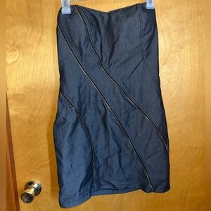 Twenty One Strapless Charcoal Mini Dress Women’s Size Large